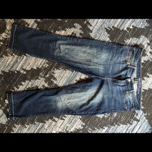 Raw hem ankle jean👖